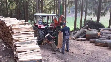 Holzspalten bei Gruber Stattegg